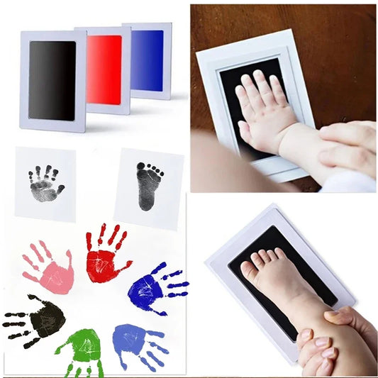 2/4pc Baby Handprint Footprints Ink Pads Safe Non-toxic No-Touch Skin