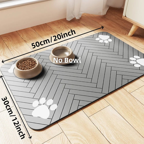 Absorbent Pet Feeding Mat, Waterproof Placemat for Dog & Cat Food &