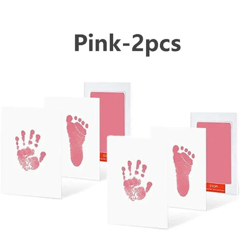 2/4pc Baby Handprint Footprints Ink Pads Safe Non-toxic No-Touch Skin