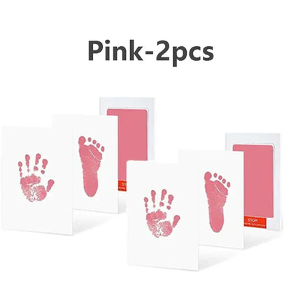 2/4pc Baby Handprint Footprints Ink Pads Safe Non-toxic No-Touch Skin