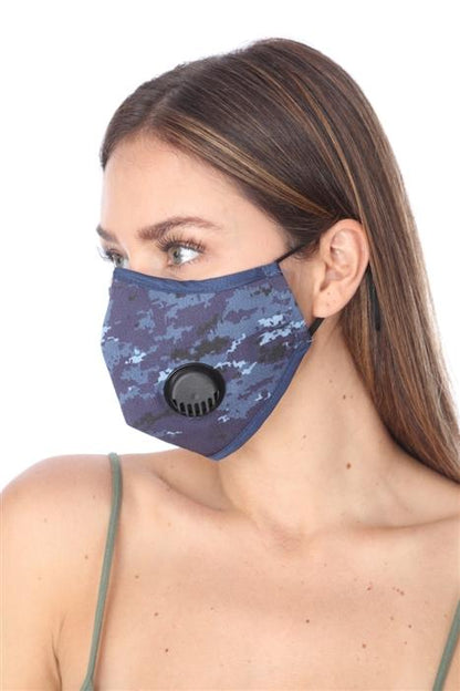 FASHION MASK O/TY002 CHARCOAL ANIMAL PRINT FILTER FACE MASK