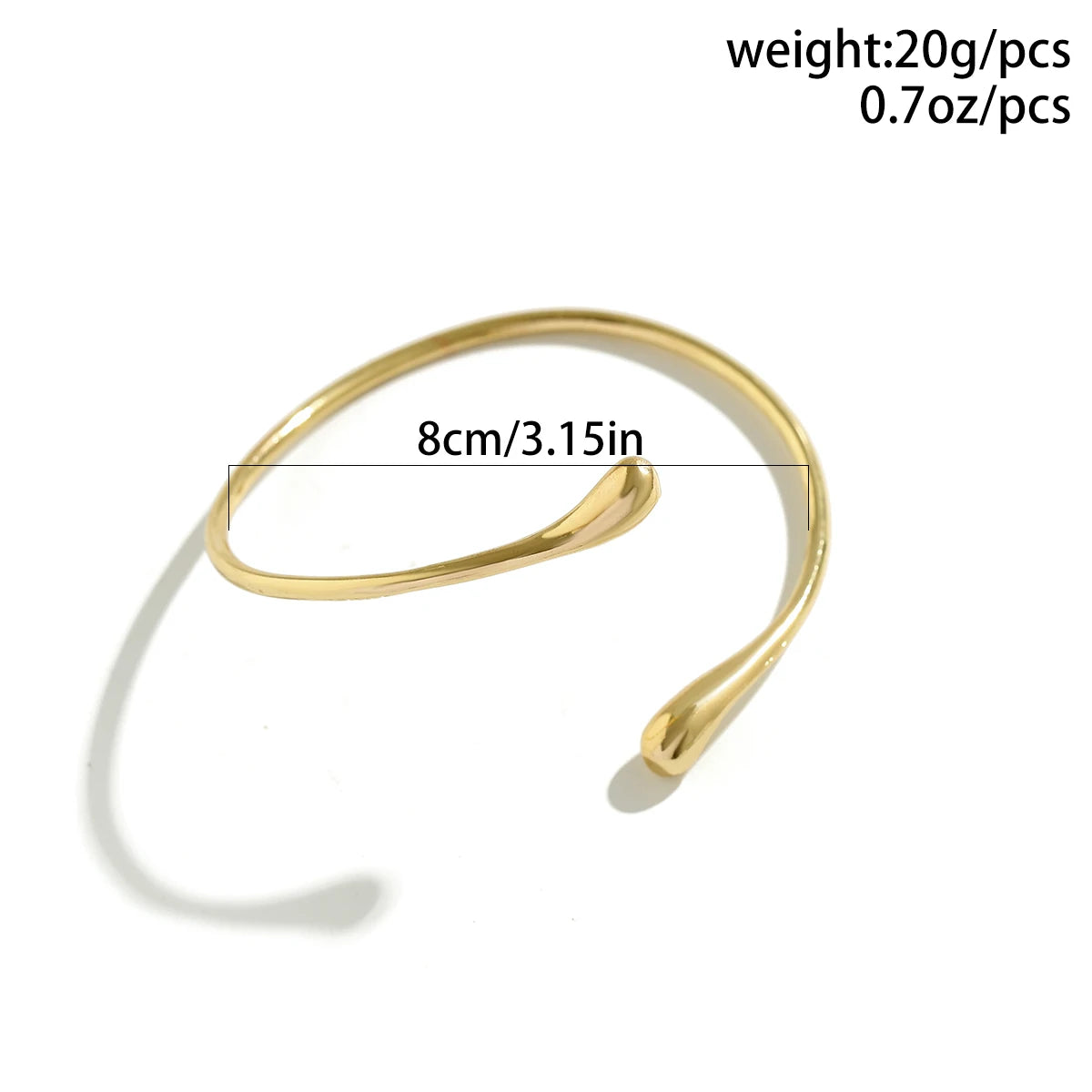 Ingemark Simple Vintage Water Drop Open Cuff Bangles for Women 2024