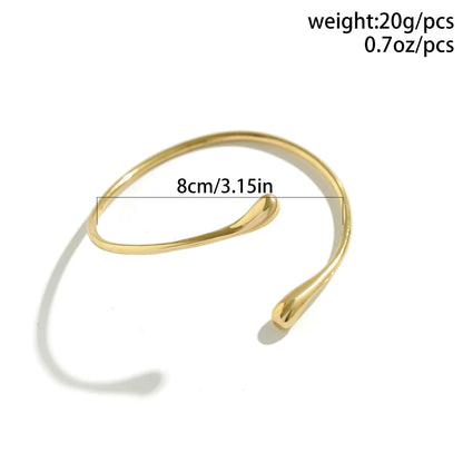 Ingemark Simple Vintage Water Drop Open Cuff Bangles for Women 2024