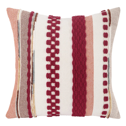 Boho Striped Chenille Throw Pillowcases Square