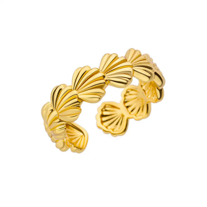 316L Stainless Steel Rings for Women Gold Color Never Fade Luxury