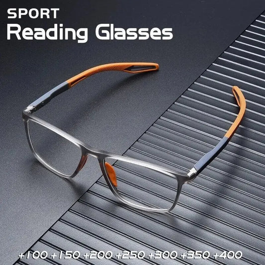 Fashion TR90 Reading Glasses for Men Spring Leg Sports Presbyopia