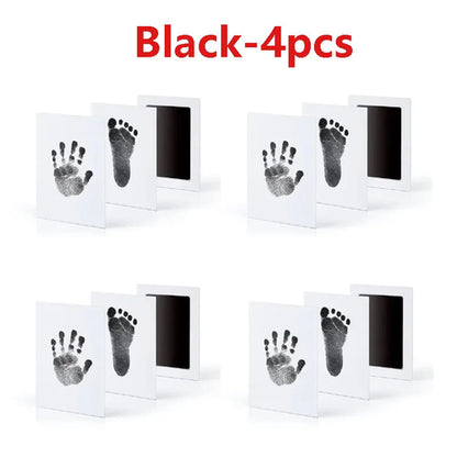 2/4pc Baby Handprint Footprints Ink Pads Safe Non-toxic No-Touch Skin