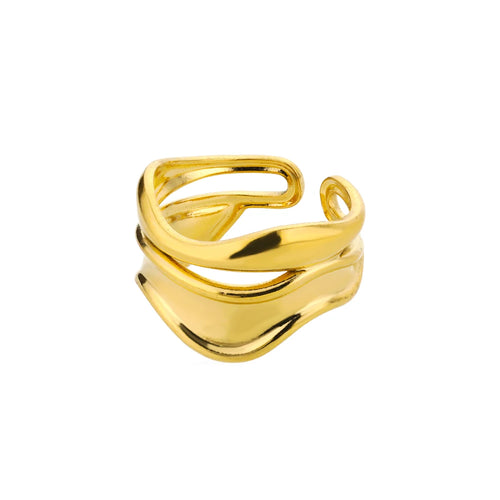 316L Stainless Steel Rings for Women Gold Color Never Fade Luxury