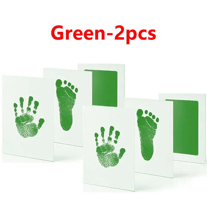 2/4pc Baby Handprint Footprints Ink Pads Safe Non-toxic No-Touch Skin