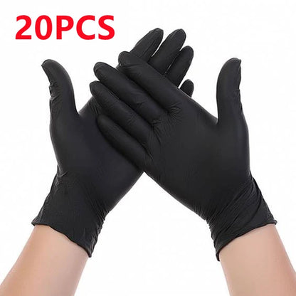 100/50/20PCS Black Nitrile Gloves Disposable Thick Powder Free