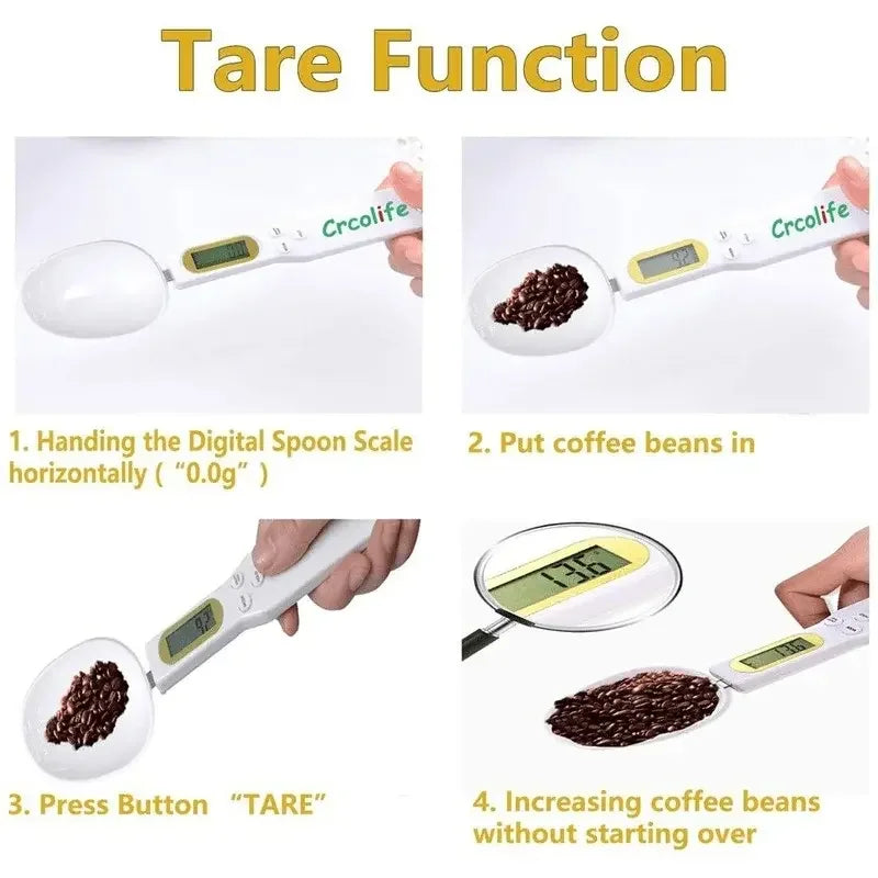 500g/0.1g Weight Measuring Spoon Portable LCD Digital Kitchen Scale