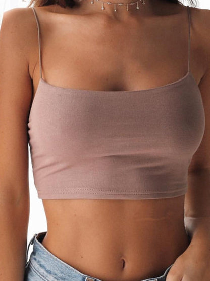 Sexy Tank Top Black Halter Crop Tops Women Summer Camis Backless