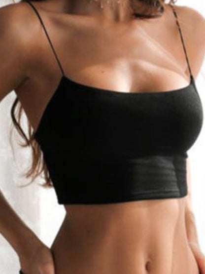 Sexy Tank Top Black Halter Crop Tops Women Summer Camis Backless
