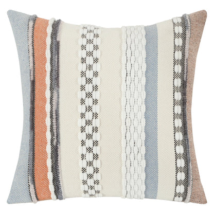 Boho Striped Chenille Throw Pillowcases Square