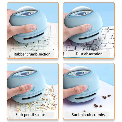 ﻿ Mini Desktop Vacuum Cleaner Portable Student Use Eraser Paper Pencil