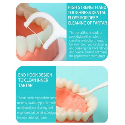 1/2/3/5/10 Box Portable Disposable Dental Floss Plastic Toothpick