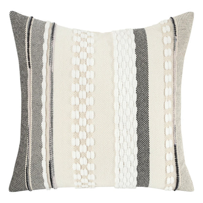 Boho Striped Chenille Throw Pillowcases Square