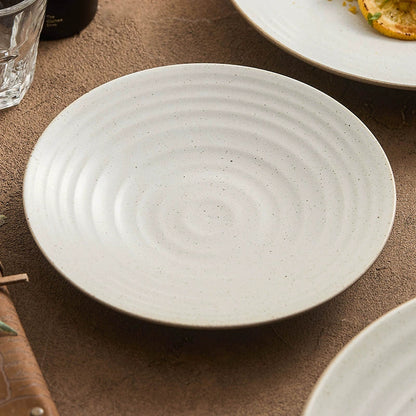 Handcrafted Stoneware Shallow Plate – Modern Pasta or Dinner Dish