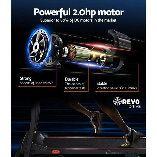 Everfit Treadmill Electric Home Gym Fitness Exercise Equipment Incline