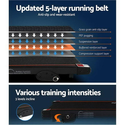 Everfit Treadmill Electric Home Gym Fitness Exercise Equipment Incline