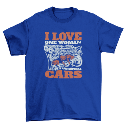 Car engine equipment t-shirt