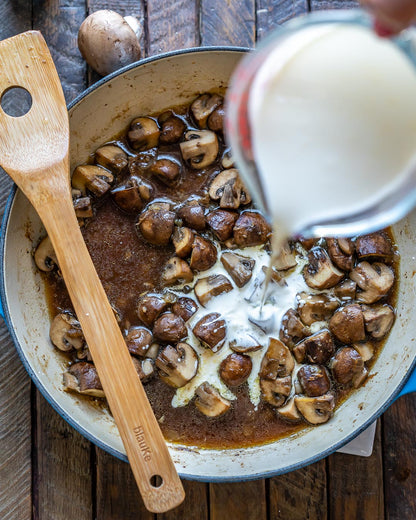 Wooden Spoons for Cooking 7-Pack - Bamboo Kitchen Utensils Set for