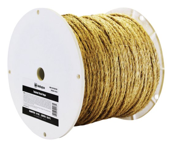 Wellington M1016S0750S Twisted Sisal Rope  Tan  0.25 in. x 750 ft.