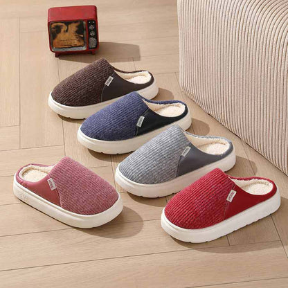 Winter Warm Plush Home Slippers Lightweight Thick Bottom Silent