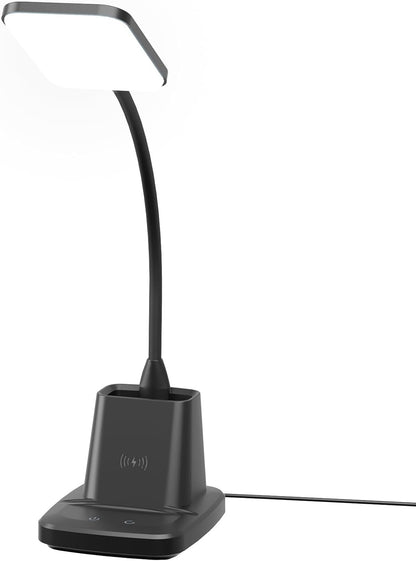 Desk Lamp, LED Desk Lamps for Home Office, Wireless Charger Small Desk