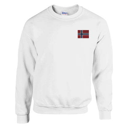 Sweat-shirt Drapeau de la Norvège en broderie