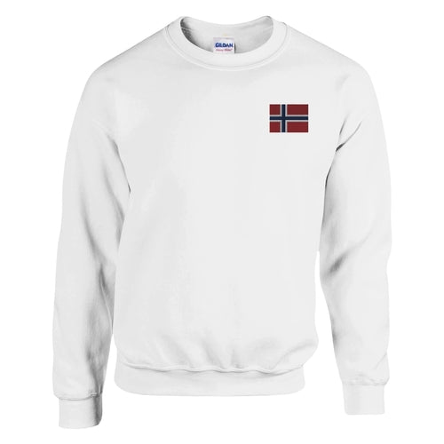 Sweat-shirt Drapeau de la Norvège en broderie