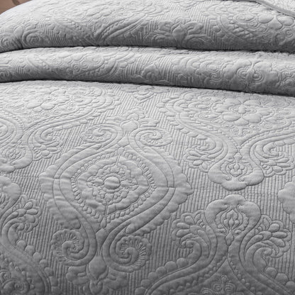 DaDa Bedding Elegant Micro Fleece Sherpa Bedspread Blanket Set -