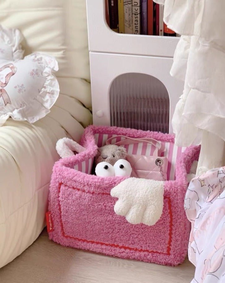 Whimsical Eclectic Big Eyes Plush Cute Laundry Storage Baskets - Laund