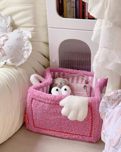 Whimsical Eclectic Big Eyes Plush Cute Laundry Storage Baskets - Laund
