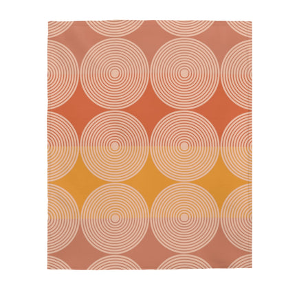 Abstract Circles Plush Blanket Throw