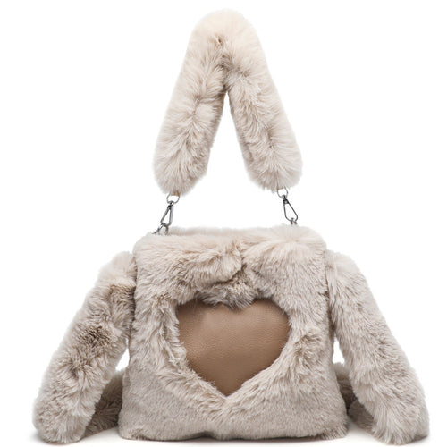 Women Fluffy Shoulder Bag Top-handle Bag Female Autumn Winter Handbag