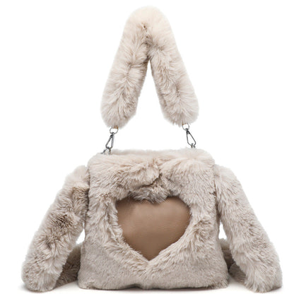 Women Fluffy Shoulder Bag Top-handle Bag Female Autumn Winter Handbag