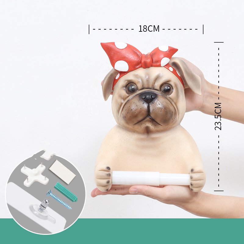 Bulldog Toilet Paper Cover Holder