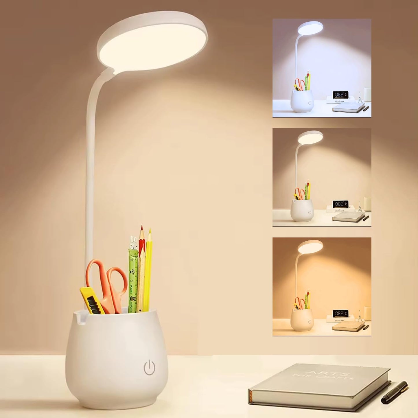 Colour Mode LED Study Table Desk Lamp with Pen Holder