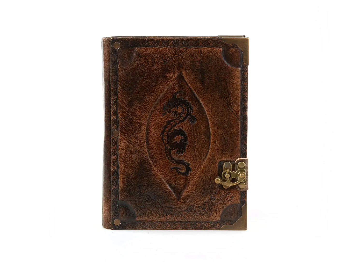 Dragon Figure Genuine Leather Notebook Diary Journal