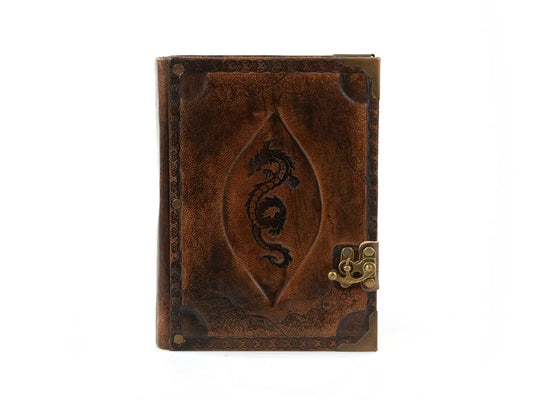Dragon Figure Genuine Leather Notebook Diary Journal