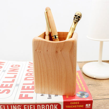 Simple Design Wood Pen Container