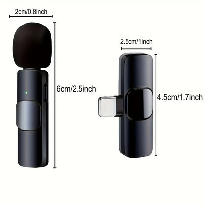 2 Wireless Microphone Video Recording Podcast Built-in Noise Reduction