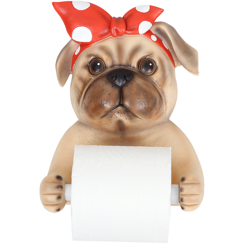 Bulldog Toilet Paper Cover Holder