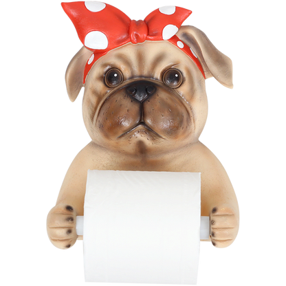 Bulldog Toilet Paper Cover Holder