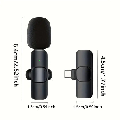 Wireless Lavalier Microphone – Clip-On Mic with Noise Reduction