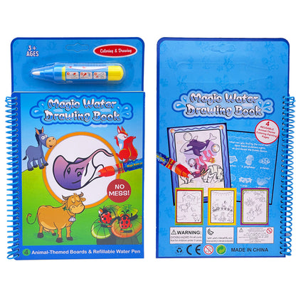Zunammy Themed Water Drawing Book with Refillable Water Pen