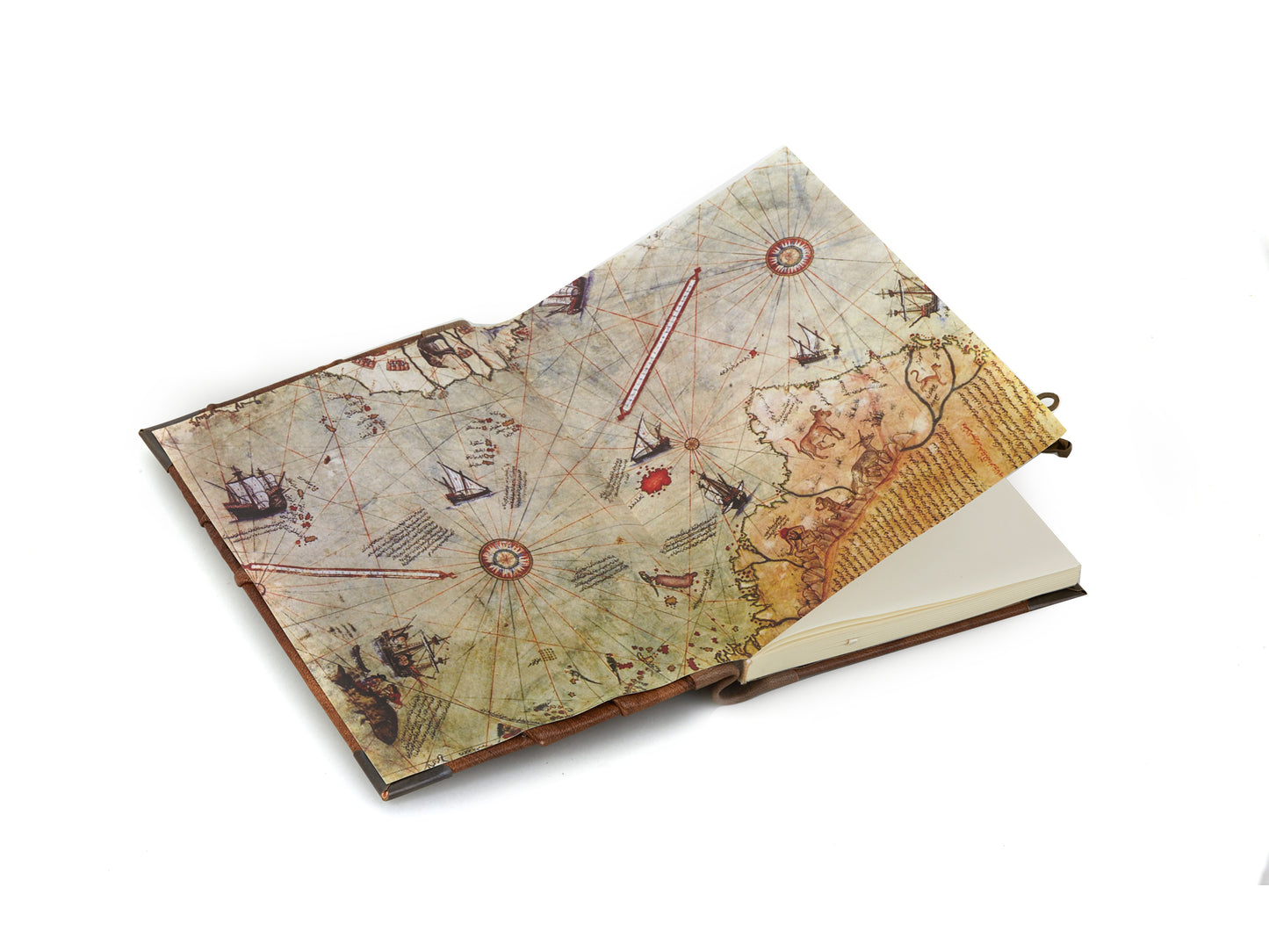 Leather Journal Notebook Sun and Moon Design