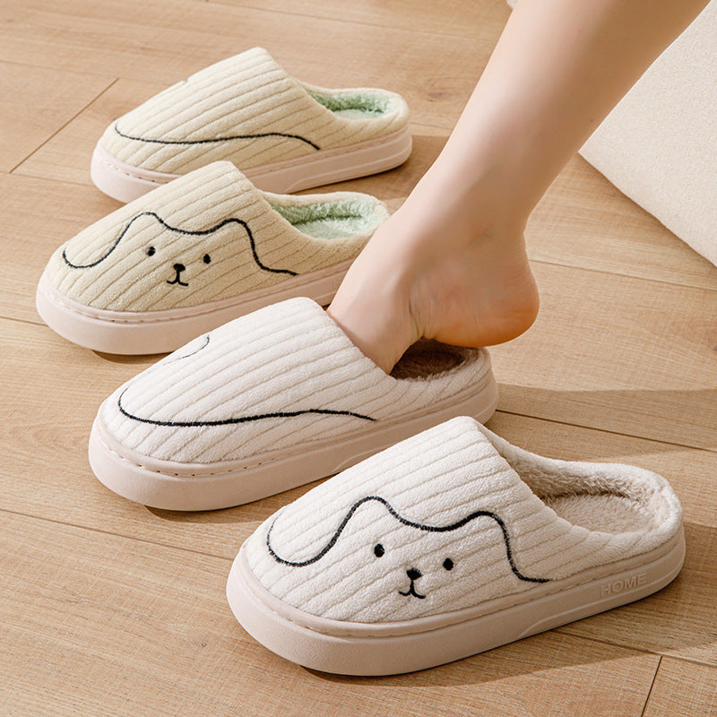 Striped Cat Slippers Indoor Couple Non-slip Floor Bedroom Slipper