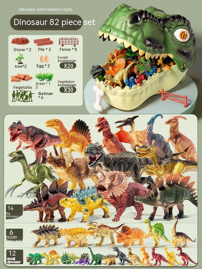 Dinosaur Toy Children's Big Tyrannosaurus Rex Triceratops Soft Glue